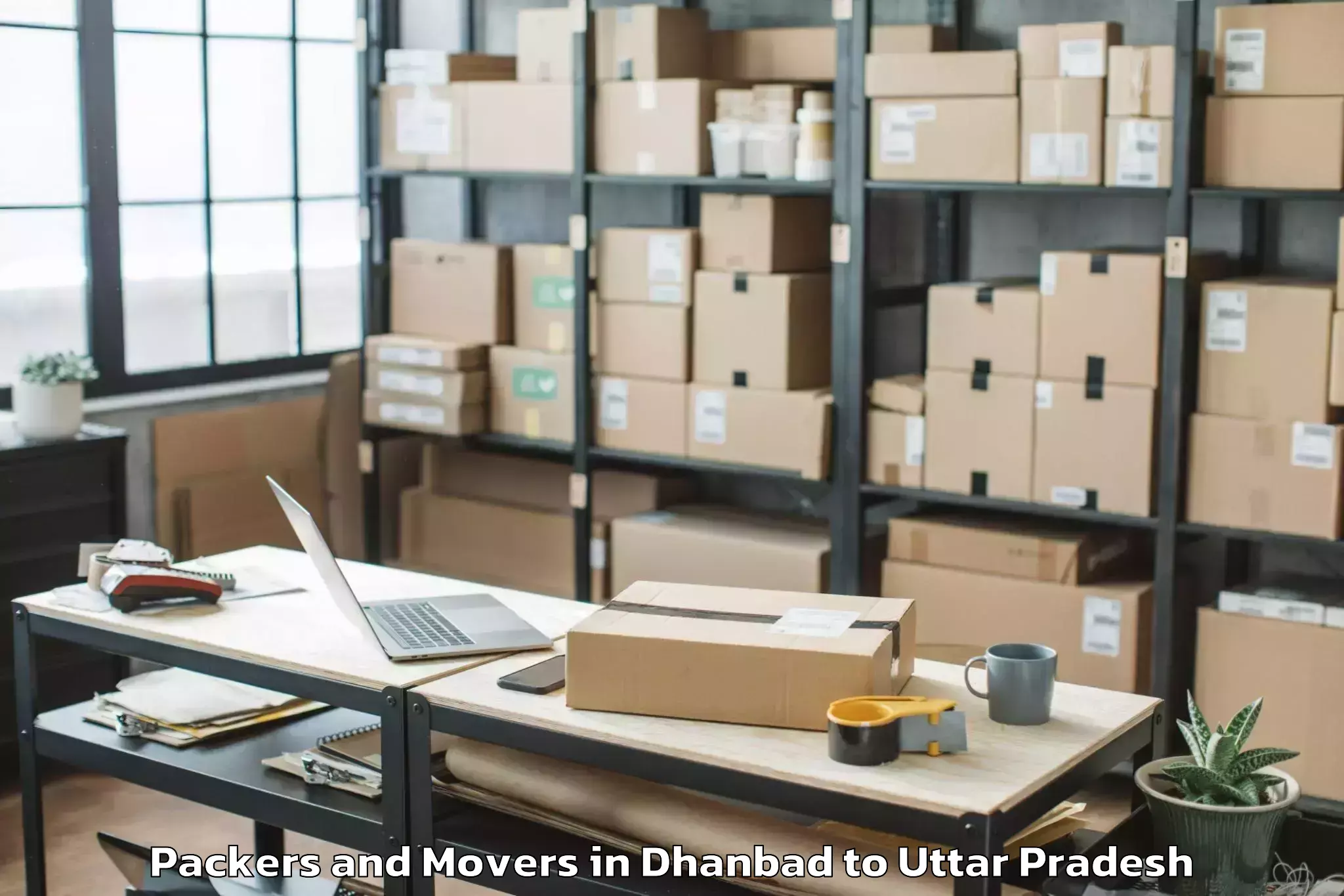 Dhanbad to Sampurnanand Sanskrit Vishvavi Packers And Movers Booking